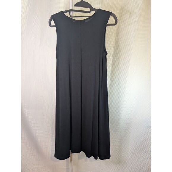Cynthia Rowley Tank Swing Dress Black Jersey Midi Sleeveless Size Small (E09) - Picture 1 of 6